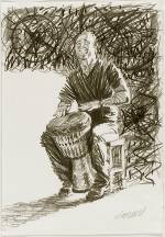 Dancers"Drummer IV" (Russell Shumsky) by June Harman
